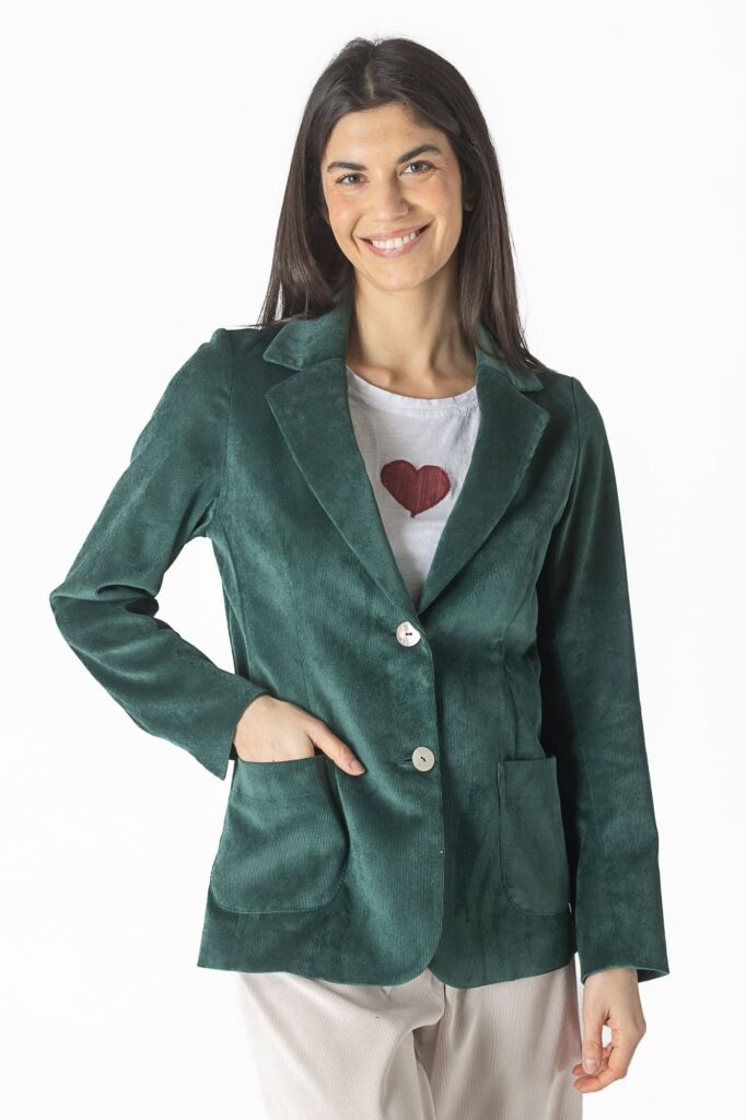 Blazer monopetto velluto Susan Santi