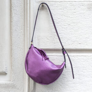 Moon bag pelle ciclamino Susan Santi