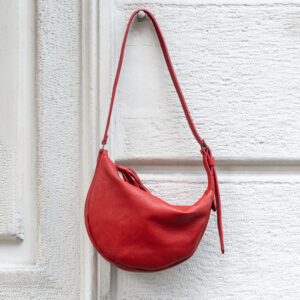Moon bag pelle rossa Susan Santi