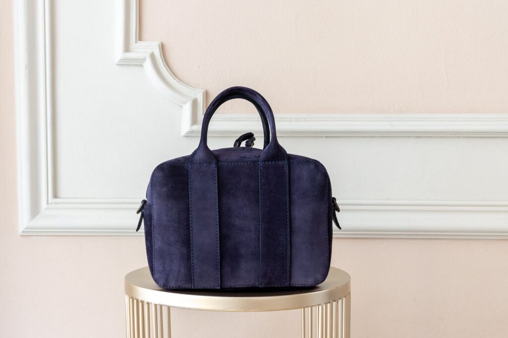 Bauletto suede viola Susan Santi