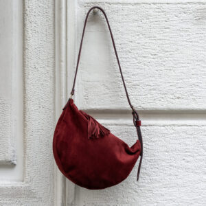Moon bag suede borgogna Susan Santi