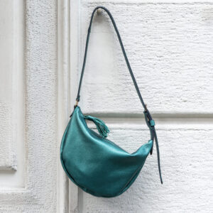 Moon bag petrolio metallizzato Susan Santi