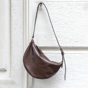 Moon bag pelle cioccolato Susan Santi