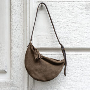 Moon bag suede antracite Susan Santi
