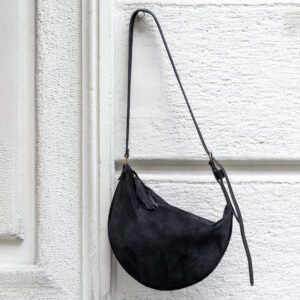 Moon bag suede nero Susan Santi