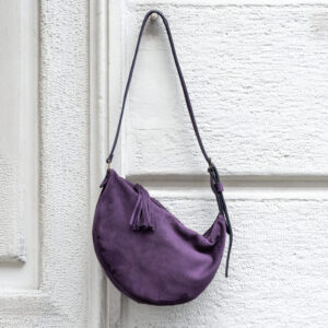 Moon bag suede melanzana Susan Santi